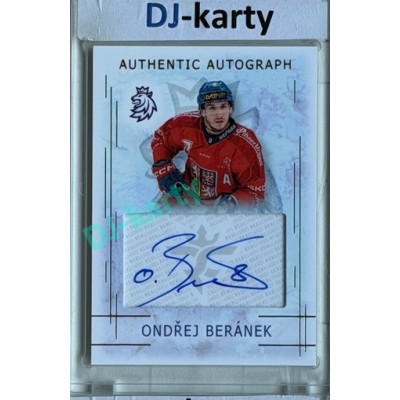 2025/26 Real Cards serie 1 #AA-02 Ondřej Beránek Karjala Cup 25/26 Authentic Autograph Gold xx/17