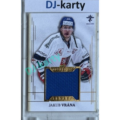 2025/26 Real Cards serie 1 #AJ-28 Jakub Vrána Authentic Jersey Gold 12/19