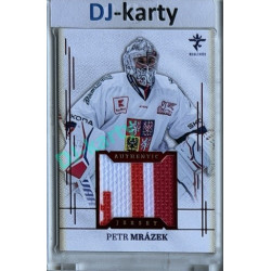 2025/26 Real Cards serie 1 #AJ-17 Petr Mrázek Authentic Jersey Red 3/9