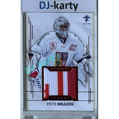 2025/26 Real Cards serie 1 #AJ-17 Petr Mrázek Authentic Jersey Red 3/9