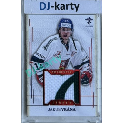 2025/26 Real Cards serie 1 #AJ-28 Jakub Vrána Authentic Jersey Red 3/9