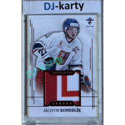 2025/26 Real Cards serie 1 #AJ-11 Jáchym Kondelík Authentic Jersey Red 3/9