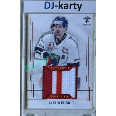 2025/26 Real Cards serie 1 #AJ-04 Jakub Flek Authentic Jersey Red 2/9
