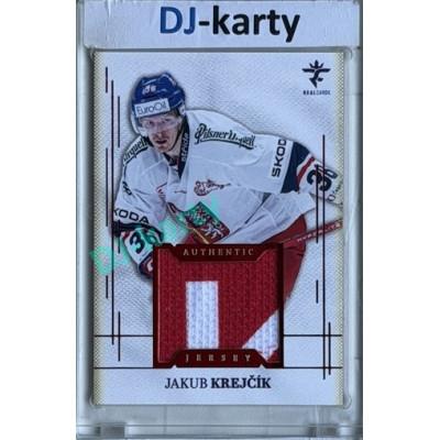 2025/26 Real Cards serie 1 #AJ-14 Jakub Krejčík Authentic Jersey Red 9/9