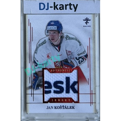 2025/26 Real Cards serie 1 #AJ-12 Jan Košťálek Authentic Jersey Red 3/9