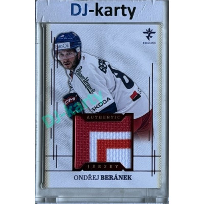 2025/26 Real Cards serie 1 #AJ-01 Ondřej Beránek Authentic Jersey Red 9/9