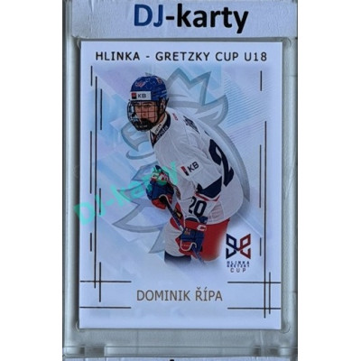 2025/26 Real Cards serie 1 #HG-17 Dominik Řípa Hlinka-Gretzky cup U18 Gold xx/50