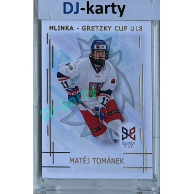 2025/26 Real Cards serie 1 #HG-21 Matěj Tománek Hlinka-Gretzky cup U18 Gold xx/50
