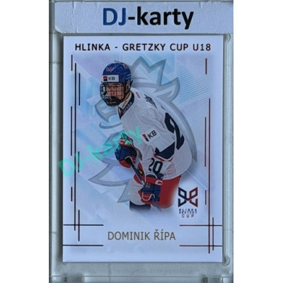 2025/26 Real Cards serie 1 #HG-17 Dominik Řípa Hlinka-Gretzky cup U18 Red xx/12