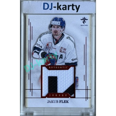 2025/26 Real Cards serie 1 #AJ-04 Jakub Flek Authentic Jersey Red 3/9