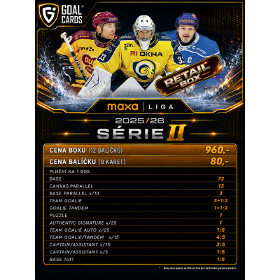 2025/26 Goal Cards Maxa liga 2.s. Retail balíček
