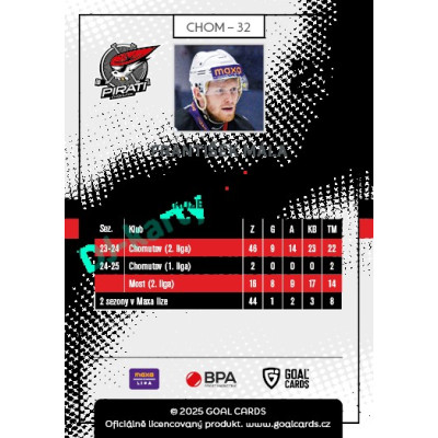 2025/26 Goal Cards Maxa liga 2.s. #CHOM - 32 František Mála