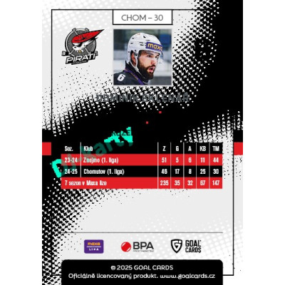 2025/26 Goal Cards Maxa liga 2.s. #CHOM - 30 Dominik Sklenář