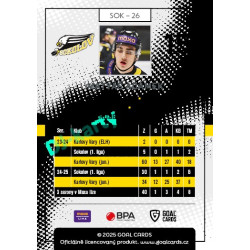 2025/26 Goal Cards Maxa liga 2.s. #SOK - 26 Matyáš Adámek