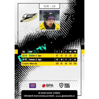2025/26 Goal Cards Maxa liga 2.s. #SOK - 24 Martin Osmík