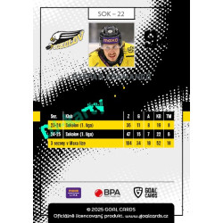 2025/26 Goal Cards Maxa liga 2.s. #SOK - 22 Štěpán Csamangó