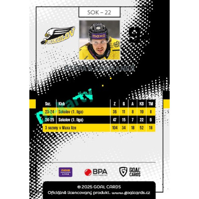 2025/26 Goal Cards Maxa liga 2.s. #SOK - 22 Štěpán Csamangó