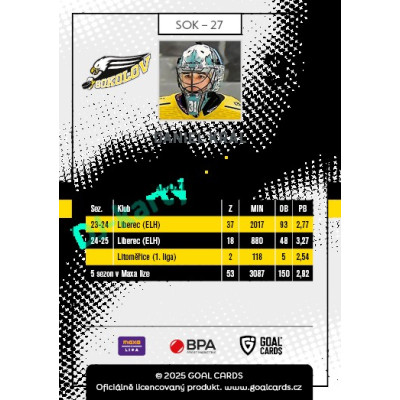 2025/26 Goal Cards Maxa liga 2.s. #SOK - 27 Daniel Král