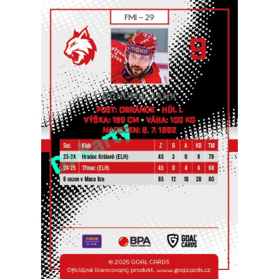 2025/26 Goal Cards Maxa liga 2.s. #FMI - 29 Bohumil Jank