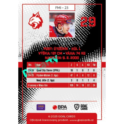 2025/26 Goal Cards Maxa liga 2.s. #FMI - 23 Michal Matiaško