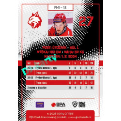 2025/26 Goal Cards Maxa liga 2.s. #FMI - 18 Matěj Kozlík