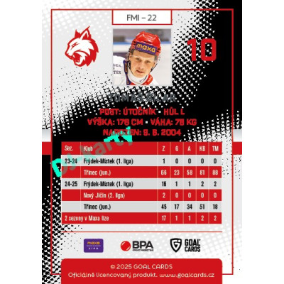 2025/26 Goal Cards Maxa liga 2.s. #FMI - 22 Tomáš Šilar