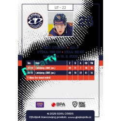 2025/26 Goal Cards Maxa liga 2.s. #LIT - 22 Oskar Lisler