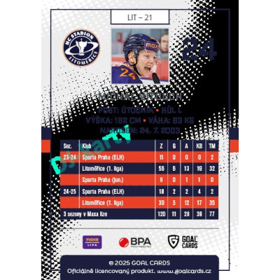 2025/26 Goal Cards Maxa liga 2.s. #LIT - 21 Michael Vitouch