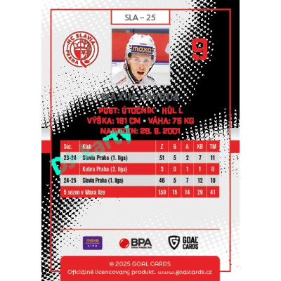 2025/26 Goal Cards Maxa liga 2.s. #SLA - 25 Maxim Havrda