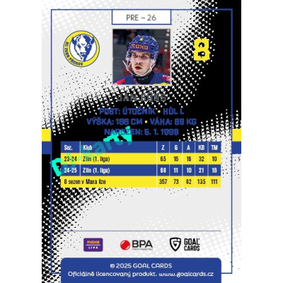 2025/26 Goal Cards Maxa liga 2.s. #PRE - 26 Jan Süss