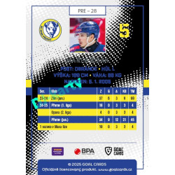 2025/26 Goal Cards Maxa liga 2.s. #PRE - 28 Marek Šišák