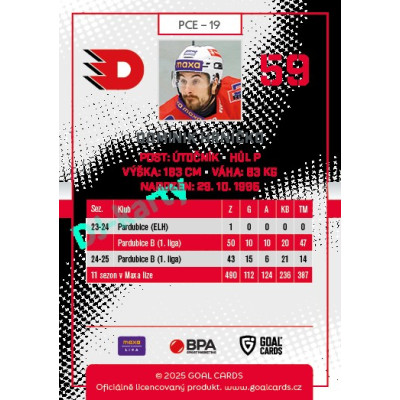 2025/26 Goal Cards Maxa liga 2.s. #PCE - 19 Dominik Hrníčko