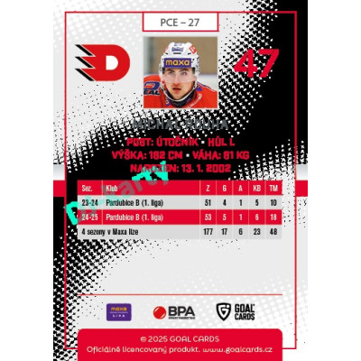 2025/26 Goal Cards Maxa liga 2.s. #PCE - 27 Michal Rouha