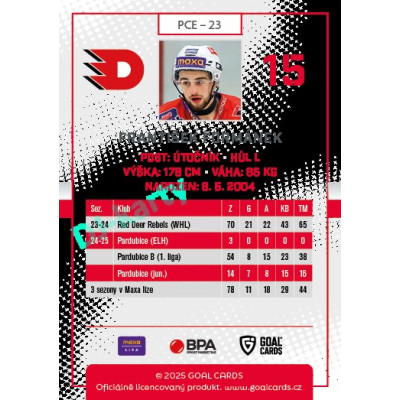 2025/26 Goal Cards Maxa liga 2.s. #PCE - 23 František Formánek