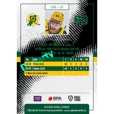 2025/26 Goal Cards Maxa liga 2.s. #VSE - 25 Petr Straka