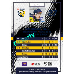 2025/26 Goal Cards Maxa liga 2.s. #ZLI - 17 Matěj Zavřel