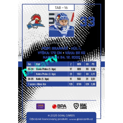 2025/26 Goal Cards Maxa liga 2.s. #TAB - 16 Roman Málek