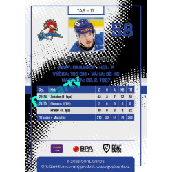 2025/26 Goal Cards Maxa liga 2.s. #TAB - 17 Martin Weinhold