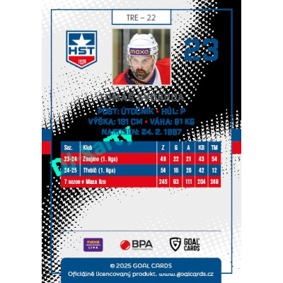 2025/26 Goal Cards Maxa liga 2.s. #TRE - 22 Tomáš Svoboda