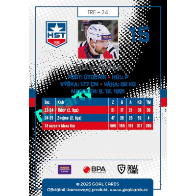 2025/26 Goal Cards Maxa liga 2.s. #TRE - 24 Adam Zeman
