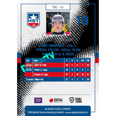 2025/26 Goal Cards Maxa liga 2.s. #TRE - 16 Martin Böhm