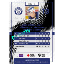 2025/26 Goal Cards Maxa liga 2.s. #KOL - 18 Lukáš Pajer
