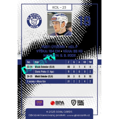 2025/26 Goal Cards Maxa liga 2.s. #KOL - 25 Jan Závora