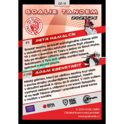 2025/26 Goal Cards Maxa liga 2.s. #GT-11 Petr Hamalčík / Adam Ebenstreit Goalie Tandem