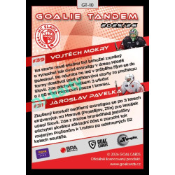 2025/26 Goal Cards Maxa liga 2.s. #GT-10 Vojtěch Mokry / Jaroslav Pavelka Goalie Tandem