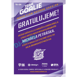 2025/26 Goal Cards Maxa liga 2.s. #TG-26 Michael Petrásek Team Goalie