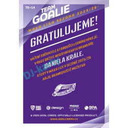 2025/26 Goal Cards Maxa liga 2.s. #TG-14 Daniel Král Team Goalie