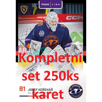 2025/26 Goal Cards Maxa liga 2.s. kompletní set 250ks řadových karet