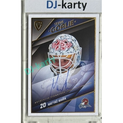 2025/26 Goal Cards Maxa liga 2.s. #TG-36 Matyáš Mařík Team Goalie Auto 14/25