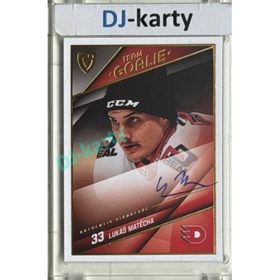 2025/26 Goal Cards Maxa liga 2.s. #TG-19 Lukáš Matěcha Team Goalie Auto 25/25
